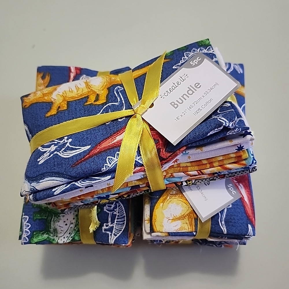 Colorful Dinosaur Fabric Bundle